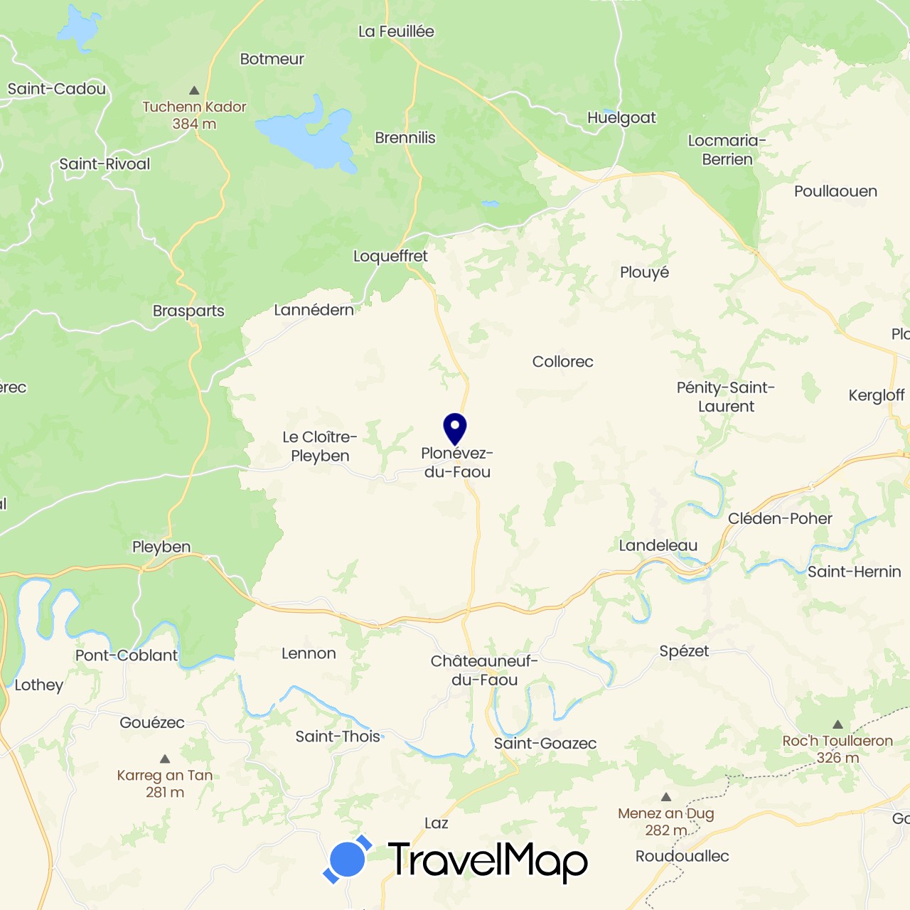 TravelMap itinerary: driving in France (Europe)